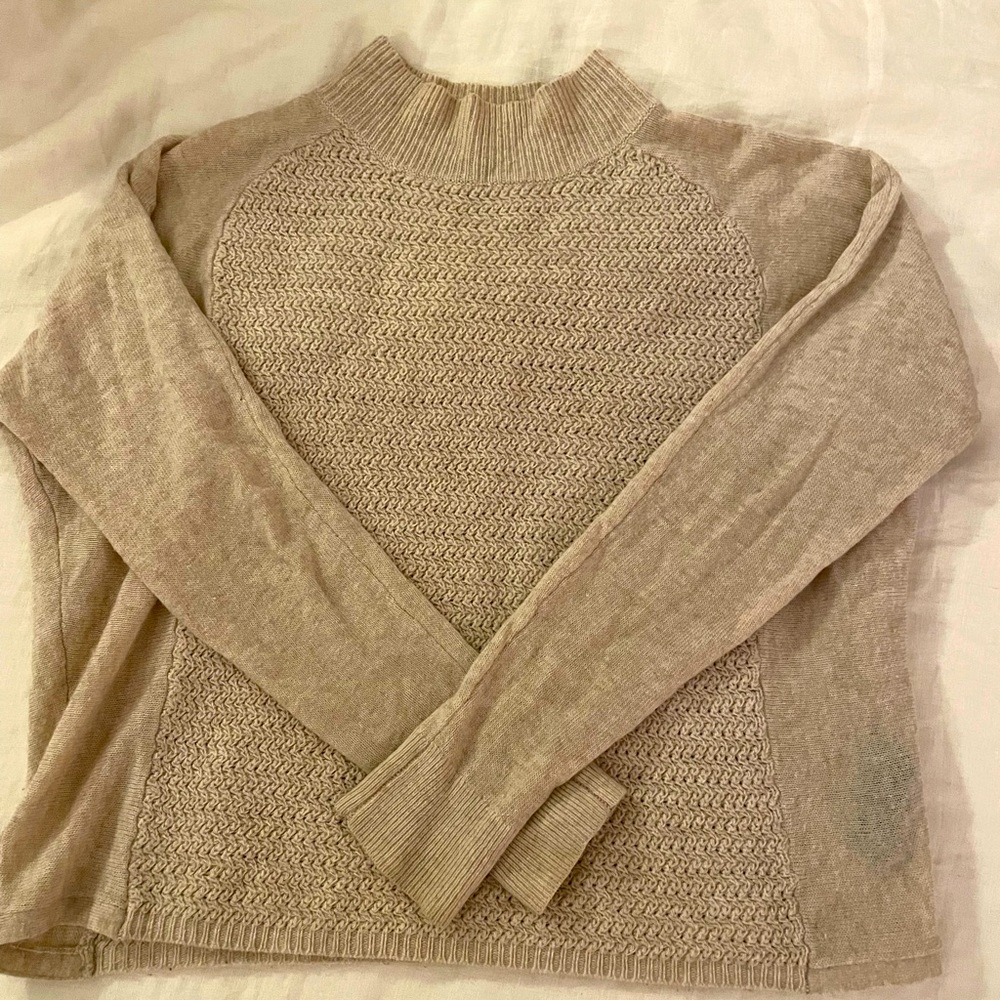 Club Monaco oatmeal turtle neck sweater